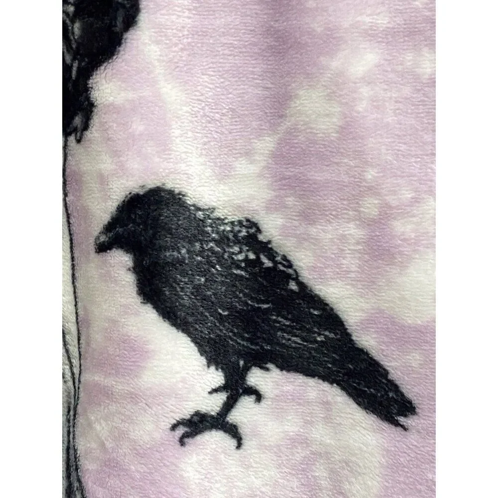 Wednesday Addams Dancing Netflix Show Soft Plush Throw 50” X 70” Purple Crow NEW
